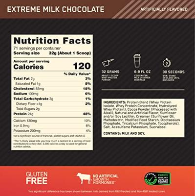 Gold Standard 100% Whey Protein | Optimum Nutrition | 2270g - thumbnail