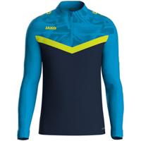 JAKO Iconic Trainingstrui 1/4-Zip Donkerblauw Lichtblauw - thumbnail