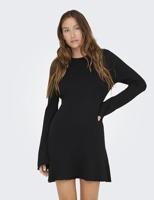 Only Onlmichella Ls O-neck Dress Knt Noos Jurken Black - thumbnail
