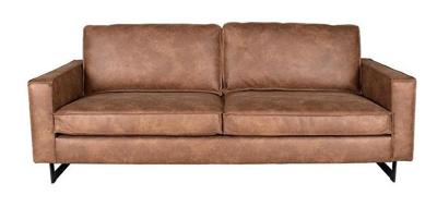 LABEL51 Bank 'Arezzo', Leer, 3-zits, kleur Cognac LABEL51 Bank 'Arezzo', Leer, 3-zits, kleur Cognac