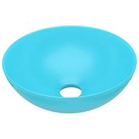 VidaXL Wastafel rond keramiek lichtgroen - thumbnail