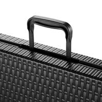 Set van 2 uitklapbare bierbanken in polyrattan zwart 180 cm - thumbnail