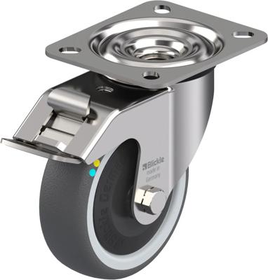 Blickle LEX-PATH 100KFD-FI-ELS Zwenkwiel met rem Wieldiameter: 100 mm Draagvermogen (max.): 130 kg 1 stuk(s) Blickle LEX-PATH 100KFD-FI-ELS Zwenkwiel met rem Wieldiameter: 100 mm Draagvermogen (max.): 130 kg 1 stuk(s)