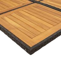 11-delige Tuinset met kussens poly rattan zwart - thumbnail