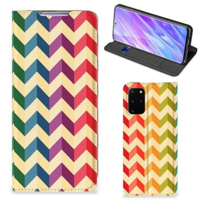 Samsung Galaxy S20 Plus | Hoesje met Magneet | Zigzag Multi Color Samsung Galaxy S20 Plus | Hoesje met Magneet | Zigzag Multi Color