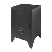 Vipack Bronxx Nachtkastje - Zwart - thumbnail