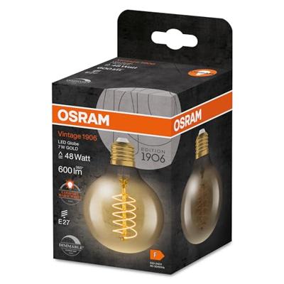 OSRAM HOMELIGHTING 4099854090820 LED-lamp Energielabel F (A - G) E27 Globe 7 W = 48 W Warmwit (Ø x l) 80 mm x 120 mm 1 stuk(s) OSRAM HOMELIGHTING 4099854090820 LED-lamp Energielabel F (A - G) E27 Globe 7 W = 48 W Warmwit (Ø x l) 80 mm x 120 mm 1 stuk(s)