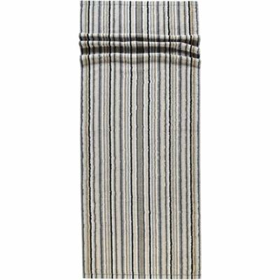 Cawö Cawö Lifestyle Streifen Saunahanddoek 7048 Kiezelsteen-37 70x180