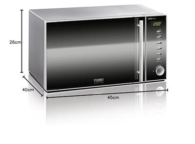 CASO MG20 menu Magnetron Zwart 800 W Grillfunctie