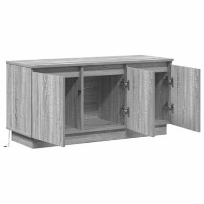 TV-meubel met LED Grijs sonoma 100 x 38 x 49 cm Bewerkt hout