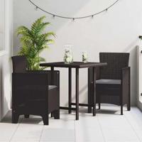 Tuinstoel 2 pcs Bruin 53 x 49 x 85 cm PP - thumbnail