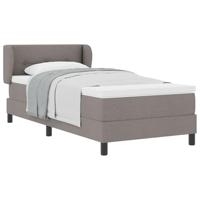 Boxspringbed met matras stof taupe 80x200 cm - thumbnail