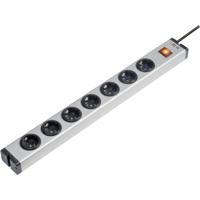 Ehmann 0601x00072031 Stekkerdoos met schakelaar 7-voudig Aluminium Randaarde stekker 1 stuk(s) - thumbnail