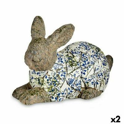 Decoratief tuinfiguur Ibergarden Polyresin Konijn 20 x 29 x 40,5 cm (2 Stuks)