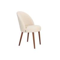 Dutchbone Barbara Eetkamerstoelen Bouclé Beige - Set van 2 - thumbnail