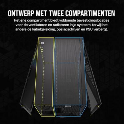 Corsair 2500X Midi-tower PC-behuizing Zwart Zijvenster Corsair 2500X Midi-tower PC-behuizing Zwart Zijvenster