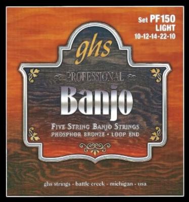 GHS PF150 Phosphor Bronze 5-string light snarenset banjo