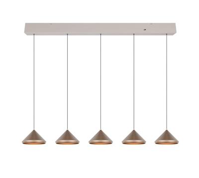 Trio 5-lichts hanglampLaguna koffie bruin - 336210565