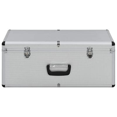 Opbergkoffers 2 st aluminium zilverkleurig Opbergkoffers 2 st aluminium zilverkleurig