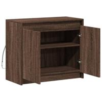 Dressoir met LED 72x34x61 cm bewerkt hout bruin eikenkleur - thumbnail