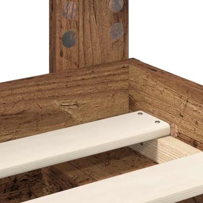 Bedframe met hoofdeinde Oudhout 90 x 190 cm Massief grenenhout