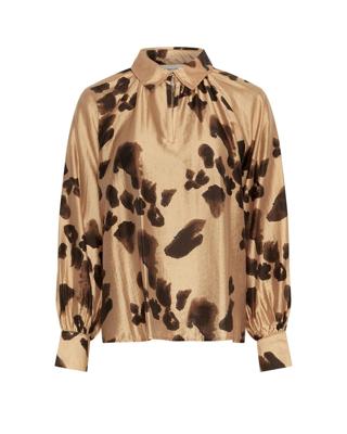 Msch Copenhagen Mschnilla Romina Top Aop 19463 Blouse Iced Coffee Leo