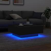 Salontafel met LED-verlichting 80x80x31 cm zwarty - thumbnail
