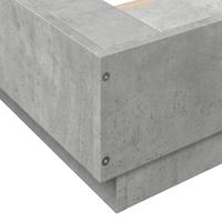 Bedframe met LED-verlichting bewerkt hout betongrijs 120x190 cm - thumbnail