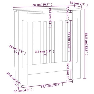 VidaXL Radiatorombouw 78 cm mdf - thumbnail