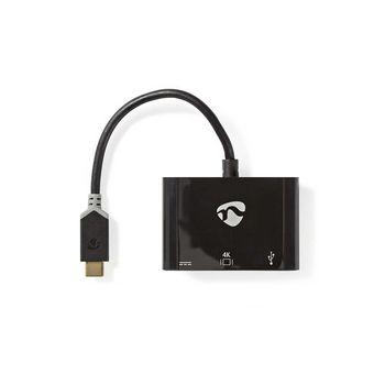 Nedis USB-C naar HDMI, USB-A en USB-C multipoortadapter 15cm Nedis USB-C naar HDMI, USB-A en USB-C multipoortadapter 15cm