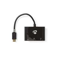 Nedis USB-C naar HDMI, USB-A en USB-C multipoortadapter 15cm - thumbnail