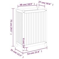 Plantenbak met voering 54x31x75 cm massief acaciahout - thumbnail