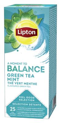 Thee lipton balance green tea mint 25x1.5gr