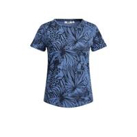 WE Fashion T-shirt met all over print blauw - thumbnail