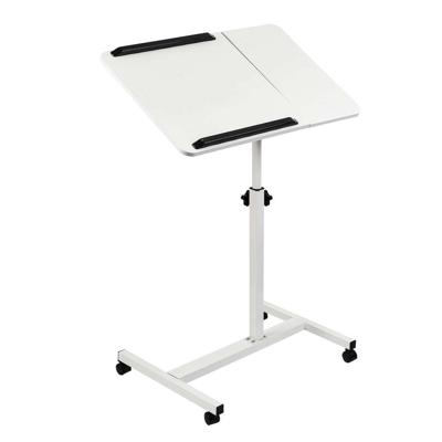 Verrijdbaar bureau/laptopstatief Maclean, wit, in hoogte verstelbaar 59-89cm, max. 30kg , MC-121 W