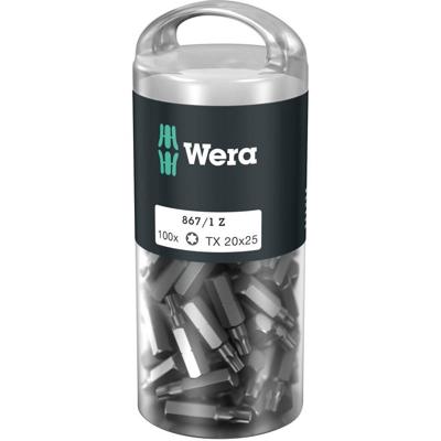 Wera 867/1 Z TORX® DIY 100, TX 10 x 25 mm (100 Bits pro Box) - 1 stuk(s) - 05072446001 Wera 867/1 Z TORX® DIY 100, TX 10 x 25 mm (100 Bits pro Box) - 1 stuk(s) - 05072446001