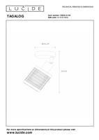 Lucide TAGALOG - Plafondspot - Ø 10 cm - 1xE27 - Zwart - thumbnail