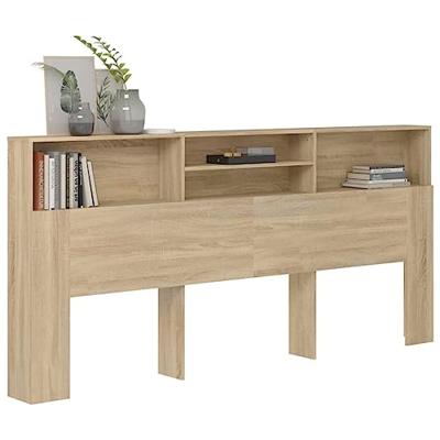 Hoofdbordkast 220x19x103,5 cm sonoma eikenkleurig