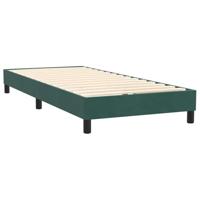 Boxspring met matras fluweel donkergroen 80x220 cm - thumbnail