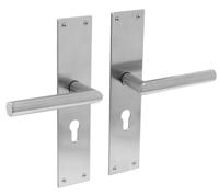 Intersteel Deurklink Jura met schild profielcilindergat 55mm geborsteld RVS - thumbnail