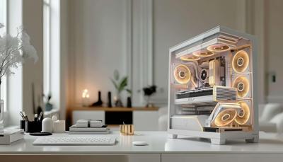 MODECOM computerkast VOLCANO STELLAR PLUS MIDI Wit