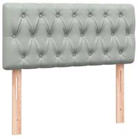 Boxspring met matras fluweel lichtgrijs 80x220 cm - thumbnail