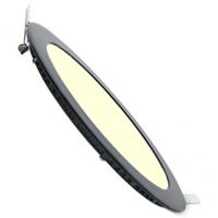 LED Downlight Slim - Inbouw Rond 6W - Dimbaar - Zeer Warm Wit 2700K - Mat Zwart Aluminium - Ø120mm - thumbnail