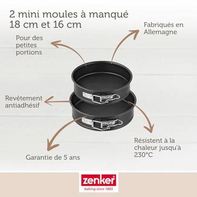 Set van 2 mini springvormen - ZENKER - Special Mini - 16 en 18 cm