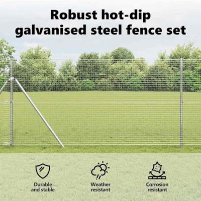 VidaXL Afrasteringspaal zilver 25 x 1 m (25 x 25 mm gaas) staal VidaXL Afrasteringspaal zilver 25 x 1 m (25 x 25 mm gaas) staal