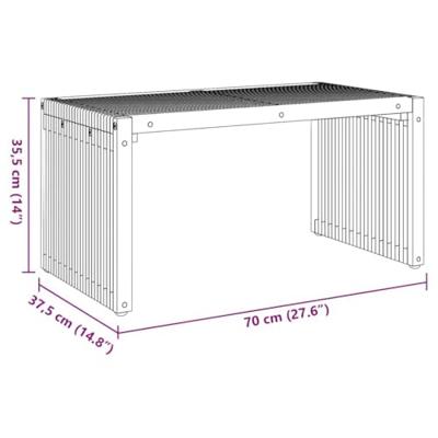 Tuin Bijzettafel Bruin 70 x 37,5 x 35,5 cm Massief Teakhout
