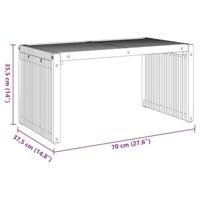 Tuin Bijzettafel Bruin 70 x 37.5 x 35.5 cm Massief teakhout - thumbnail