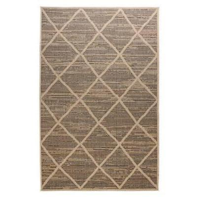 Boho&me Jute buitenkleed ruiten Sunny - naturel - 80x150 cm