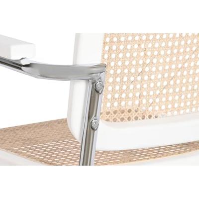 Vloerstoel DKD Home Decor Wit Zilverkleurig Natuurlijk 65,5 x 62 x 79 cm