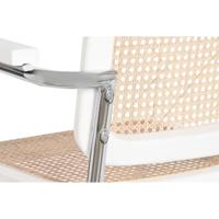 Vloerstoel DKD Home Decor Wit Zilverkleurig Natuurlijk 65,5 x 62 x 79 cm - thumbnail